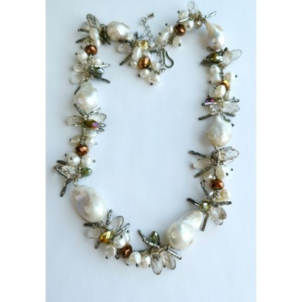 NWT Baroque FW Pearl Swarovski crystal necklace